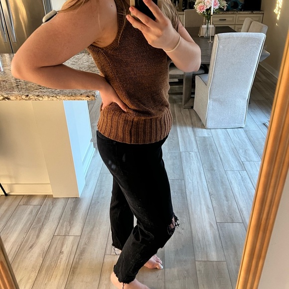 Universal thread brown knit tank - Picture 4 of 5